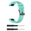 Compatible with Garmin Fenix 6 Pro Watch Bands, Forerunner 945 Bands, 22mm Quickfit Silicone Replacement Band Straps Wristband Bracelet Fit for Garmin Instinct, Fenix 5 Plus (Turquoise) view 2