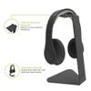 Kanto H1 Universal Headphone Stand with Curved Silicone Padding | Black view 2