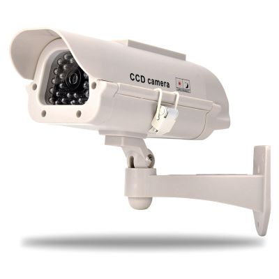 Ciglow Simulation Camera Monitor,Solar Outdoor High Simulation Camera,with LED Lights,Fake CCTV Monitoring,Solar Virtual Fake Camera Home Monitoring