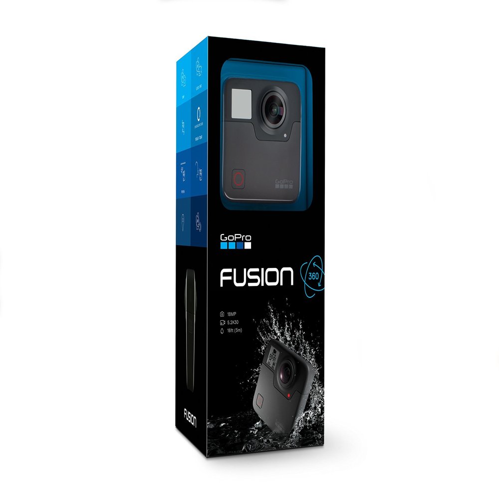 GoPro Fusion 360 Waterproof Digital VR Camera with Spherical 5.2K HD Video 18MP Photos (Renewed)