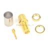 (10 pcs/lot) SMA Female Jack Goldplated Straight Adapter Connector Bulkhead Crimp for RG6 Cable view 2