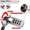 Computer Laptop Cable Lock Slot Plate 6.23ft Cable Security Computer Combination Lock 4 Digital Password Protection Cable Anti Theft Lock and Notebook Other Device view 3