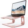 Nulaxy Laptop Stand, Ergonomic Aluminum Laptop Computer Stand, Detachable Laptop Riser Notebook Holder Stand Compatible with MacBook Air Pro, Dell XPS, HP, Lenovo More 10-16 Laptops - Rose Gold view 1