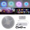 Wattcctlm 50FT/Roll Chasing Effect WS2811 Pixels 24V SMD 5050 Waterproof LED Strip Light Magic Dream Color Addressable With Bluetooth Controller and Power Supply view 1