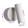 LUMINTURS 3W LED Bedside Reading Light Fixture On/Off Switch Adjustable Nature White view 2