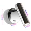 LUMINTURS 3W LED Bedside Reading Light Fixture On/Off Switch Adjustable Nature White Chrome view 2
