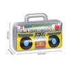 6 PCS Inflatable Boombox - 80s 90s Party Supplies Decorations Inflatable Boom - Rappers Hip Hop B-Boys Costume Accessories (16.5 Inches) view 3