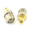 100 Pcs UHF Female SO239 Jack to SMA Male Plug Straight Adapter Connector view 3