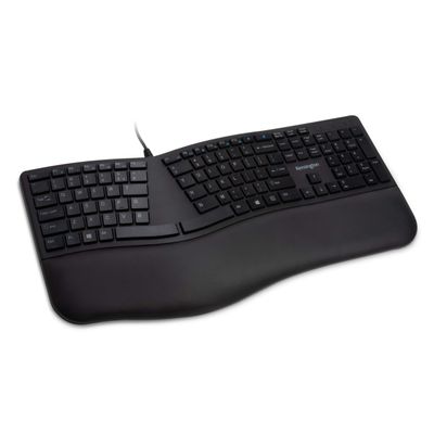 Kensington Pro Fit Ergonomic Wired Keyboard- Black (K75400US)