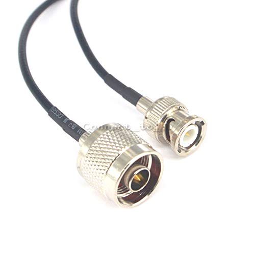 100 Pieces BNC Male to N Male Coaxial Adapter Pigtail Jumper Cable 20CM RG174