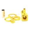 (100 Pieces/lot) SMA Connector SMA Female Jack Bulkhead Right Angle Goldplated Crimp for RG316 RG174 Cable view 2