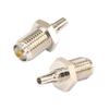100PCS SMA to CRC9 Adapter RP SMA Female to CRC9 Male Coax Connector Adapter nickelplated Straight view 3