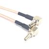 100 Pcs SMA Female to Y Type 2 X CRC9 Rightangle Connector Splitter Combiner Cable Pigtail RG316 15CM view 1