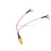 100 Pcs SMA Female to Y Type 2 X CRC9 Rightangle Connector Splitter Combiner Cable Pigtail RG316 15CM view 2