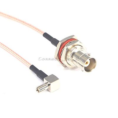 100 Pieces External Antenna Adapter Cable BNC Female Bulkhead to TS9 Male RA 90 Degree Pigtail Jumper Cord 0.5ft
