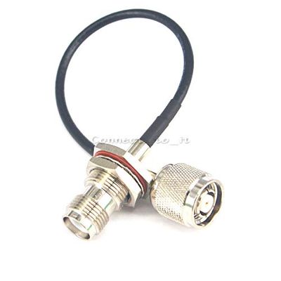 100 Pieces RP TNC Male to RP TNC Female Coaxial Adapter Pigtail Jumper Cable 15CM RG174