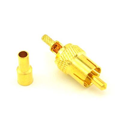 100 Pieces RCA Adapter RCA Plug Male for 1.5mm Cable Soldering Gold Plating Connector