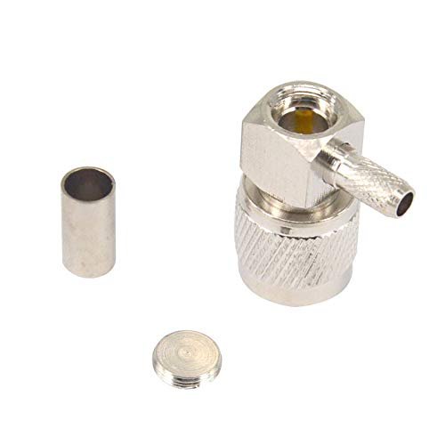 100 Pieces TNC Male Plug 90 Degree Crimp RG58 RG142 LMR195 RG400 Cable Right Angle Connector
