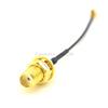 100 Pieces Extension Cord 5cm Nut Bulkhead SMA Jack to UFL./ipx Extension Connector Pigtail 1.13 Cable view 4