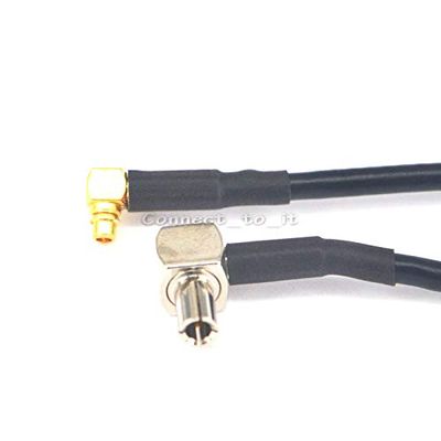 100 Pcs USB Modem Cable TS9 Male Plug RA to MMCX Male Plug Right Angle Connector Antenna Adapter Extension Cord 20cm