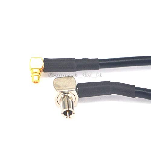 100 Pcs USB Modem Cable TS9 Male Plug RA to MMCX Male Plug Right Angle Connector Antenna Adapter Extension Cord 20cm