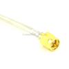 100 Pieces SMA Male to SMA Male Plug Rightangle Connector Extension Cable RG402 30CM Wire No Cover view 3