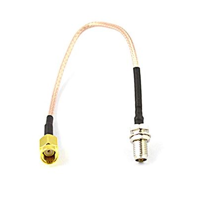 100 Pieces 0.5ft RP SMA Male to RP-SMA Female Connector Adapter Coaxial Extension Pigtail Jumper Cord 15cm RG316