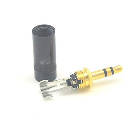10 Pieces DIY 3.5mm Headphone Jack 3.5 mm Male Stereo Audio Connector 3 Pole Plug for 6mm Cable