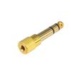 100 Pieces 6.35mm Male to 3.5mm Female Gold Plated Headphone Stereo Audio Jack Adapter Earphone Plug view 1