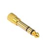 100 Pieces 6.35mm Male to 3.5mm Female Gold Plated Headphone Stereo Audio Jack Adapter Earphone Plug view 2