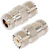 100 Pieces N to UHF Connector Adapter N Female to UHF Female Straight Nickelplated Connector view 3
