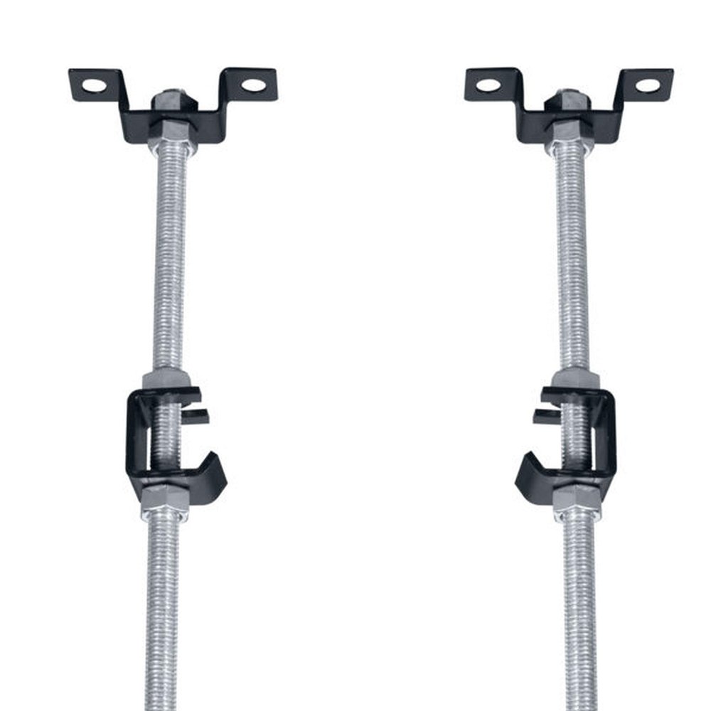 Lowell CLH-CK Cable Ladder Ceiling Mount Kit; High Strength Steel Construction; Conforms to EIA-310 Standard; Includes Rods and Hardware; Black Finish