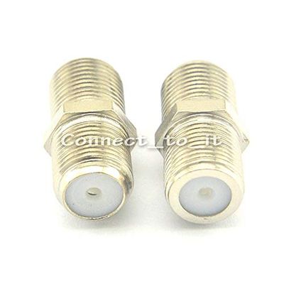 100 Pieces Nickel F Type Female to Female Coaxial Barrel Coupler Adapter Connector