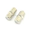 100 Pieces Nickel F Type Female to Female Coaxial Barrel Coupler Adapter Connector view 2