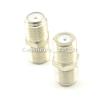 100 Pieces Nickel F Type Female to Female Coaxial Barrel Coupler Adapter Connector view 3