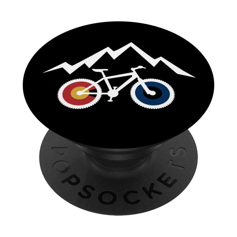 RIDE COLORADO Cycling - Mountain Biking MTB Bike Inspired PopSockets Adhesive PopGrip
