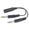 10 Pieces 0.6 Feet 6.5mm Female Jack to Dual 6.5mm Male Plug Audio Stereo Connector Splitter Adapter Cable view 1