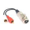 10 Pieces XLR Y Splitter Patch Cable XLR Female to 2 RCA Male Adapter Cable 0.6 Feet view 1