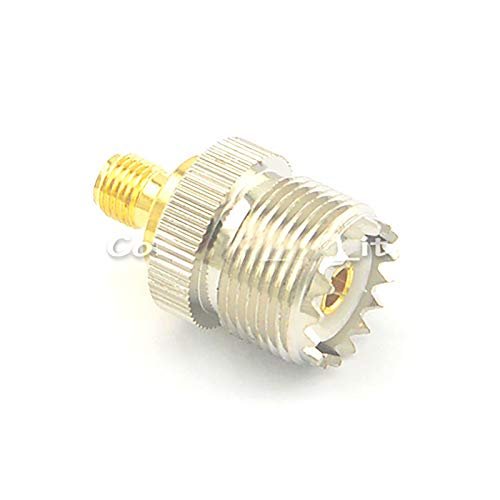 100 pcs PL259 UHF Female Jack Nickelplated to SMA Jack Female Goldplated Connector Adapter