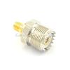 100 pcs PL259 UHF Female Jack Nickelplated to SMA Jack Female Goldplated Connector Adapter view 1