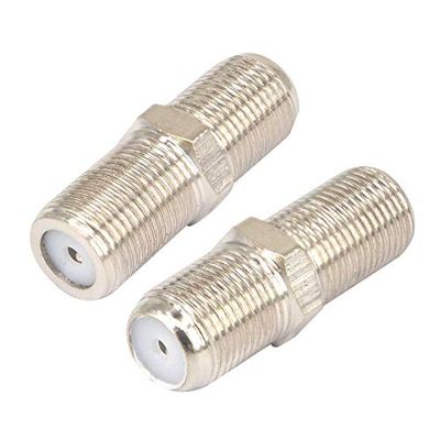 100 Pieces F Female to F Female Jack Socket Connector for Connecting TV Satellite Receiver VCR Cable Modem Off-air Antenna
