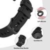 Compatible with Garmin Vivoactive 4/Venu 2/Forerunner 255 Bands Silicone Strap Sport Wristband for Vivoactive 4/Venu 2/Forerunner 255 Watch Band (Not for 4s/2s/255s) (Black) view 4