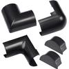 D-Line Maxi Cable Trunking Clip-Over Accessory Multipack, Join Multiple Lengths of 50x25mm Cable Cover, 5 Piece Electrical Trunking Accessory Multipack - Black view 1