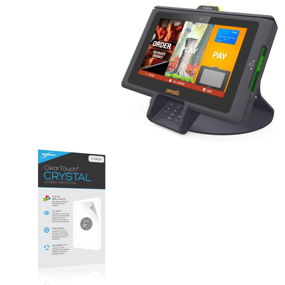 BoxWave Screen Protector Compatible with Presto Prime EMV - ClearTouch Crystal (2-Pack), HD Film Skin - Shields from Scratches