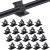 Viaky 30 Pcs Black Cable Wire Clips Adjustable Nylon Wire Holder Adhesive Cable Management Suitable for Maximum Diameter 0.5 inch (12.5mm) Cables view 1