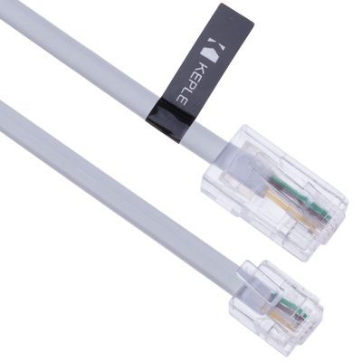 Keple 10m RJ11 to RJ45 Cable RJ11 to RJ45 Cable Phone Telephone Cord RJ11 6P4C to RJ45 8P8C Connector Plug Cable for Landline Telephone (White)