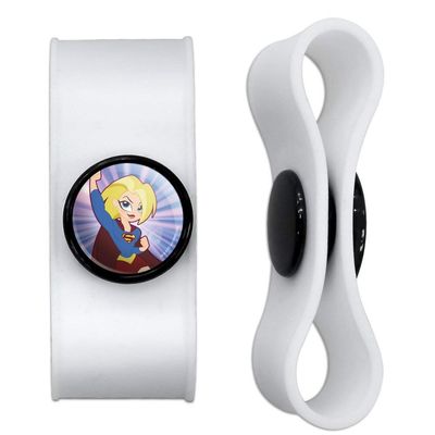 GRAPHICS & MORE DC Super Hero Girls Supergirl Headphone Earbud Cord Wrap - Charging Cable Manager - Wire Organizer Set of 2 - Black