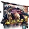 100" Motorized Projector Screen - Indoor and Outdoor Movies Screen 100 inch Electric 16:9 Projector Screen W/Remote Control view 1