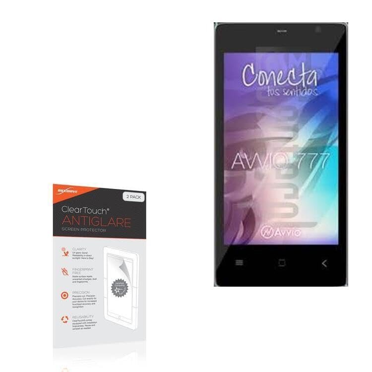 BoxWave Screen Protector Compatible with Avvio 777 - ClearTouch Anti-Glare (2-Pack), Anti-Fingerprint Matte Film Skin