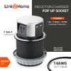 Link2Home Space Saver Pop Up-Outlet, 3 Power Outlets 15 Amp, 2 USB Ports 2.4 Amp, Overload Protection, Splash Resistant EM-PU-100E view 2